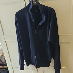 Fred Perry Dark Blue Zip-Up Sweater Size L like new!